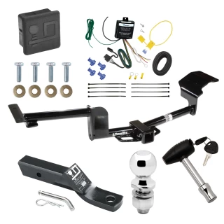 Trailer Tow Hitch For 10-19 Lincoln MKT 09-20 Ford Flex Deluxe Package Wiring 2" Ball and Lock