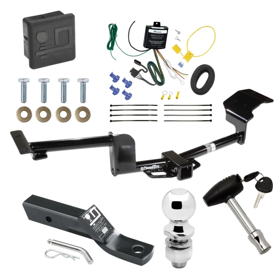 Trailer Tow Hitch For 10-19 Lincoln MKT 09-20 Ford Flex Deluxe Package Wiring 2" Ball and Lock