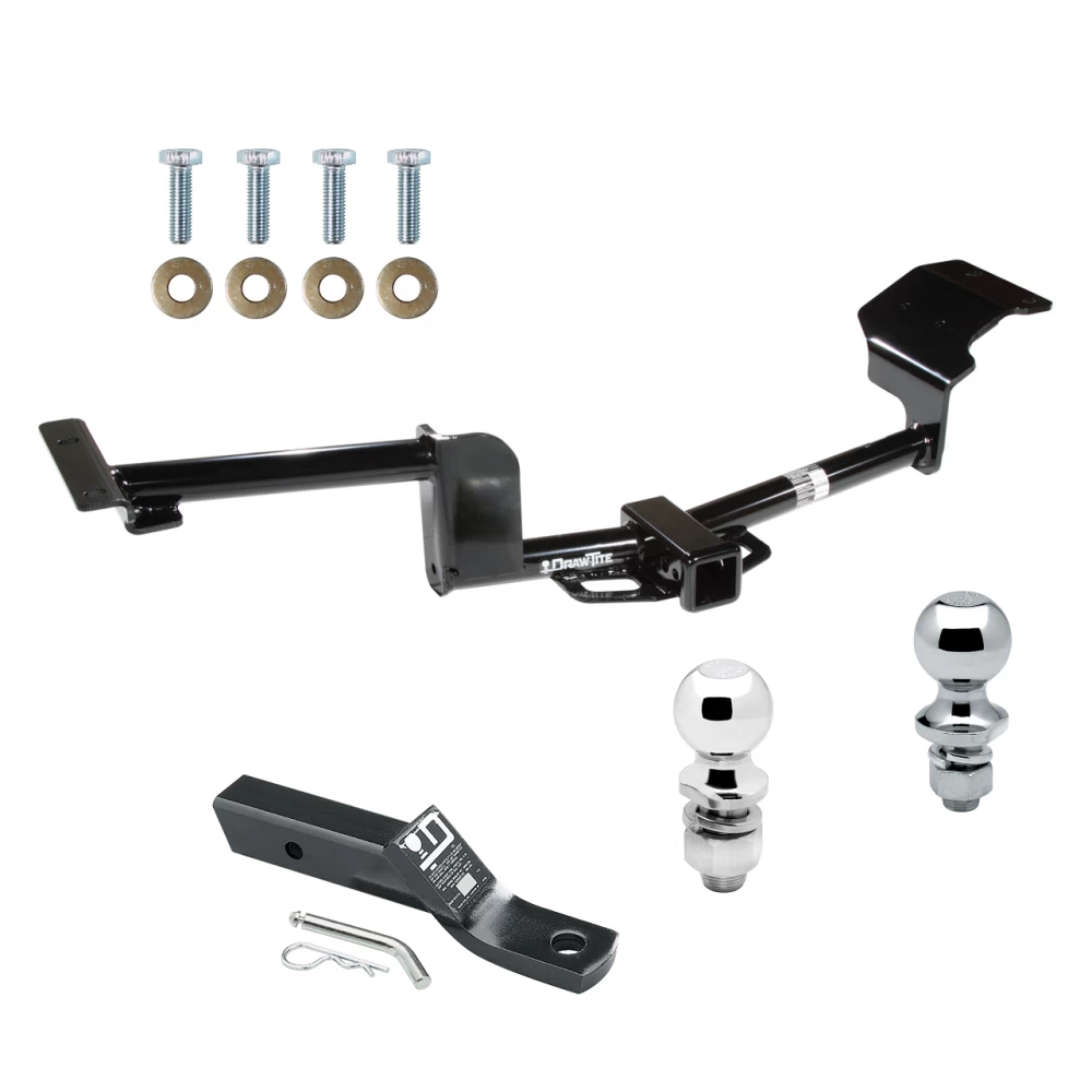 Trailer Tow Hitch For 09-20 Ford Flex 10-19 Lincoln MKT Receiver w/ 1-7/8" and 2" Ball