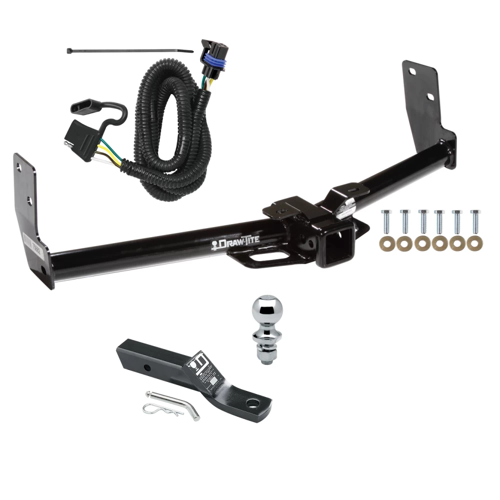 Trailer Tow Hitch For 10-16 Cadillac SRX w/ factory Tow PKG Package w/ Wiring and 1-7/8" Ball