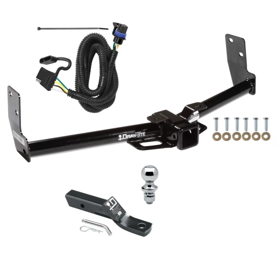 Trailer Tow Hitch For 10-16 Cadillac SRX w/ factory Tow PKG Package w/ Wiring and 1-7/8" Ball
