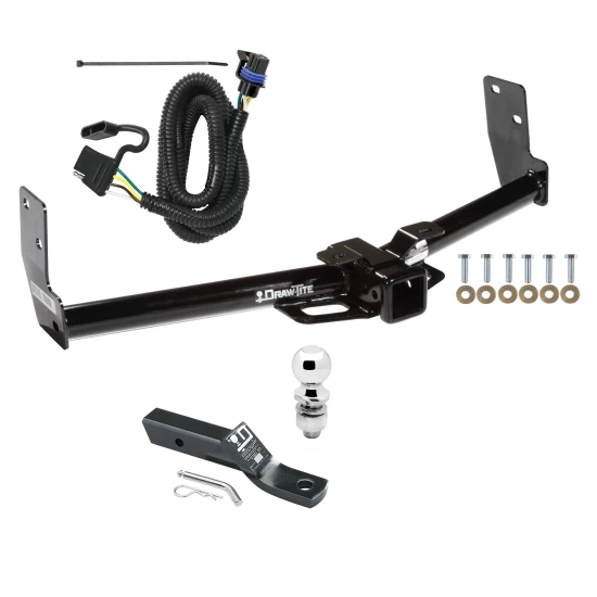 Trailer Tow Hitch For 10-16 Cadillac SRX w/ Factory Tow Package w/ Wiring and 2" Ball