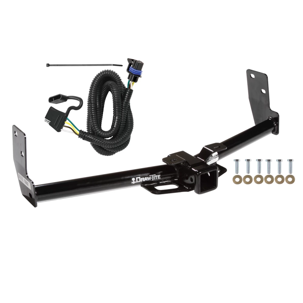 Trailer Tow Hitch For 10-16 Cadillac SRX w/ factory Tow PKG w/ Wiring Harness Kit
