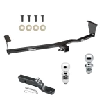 Trailer Tow Hitch For 10-12 Hyundai Santa Fe 11-13 KIA Sorento Receiver w/ 1-7/8" and 2" Ball