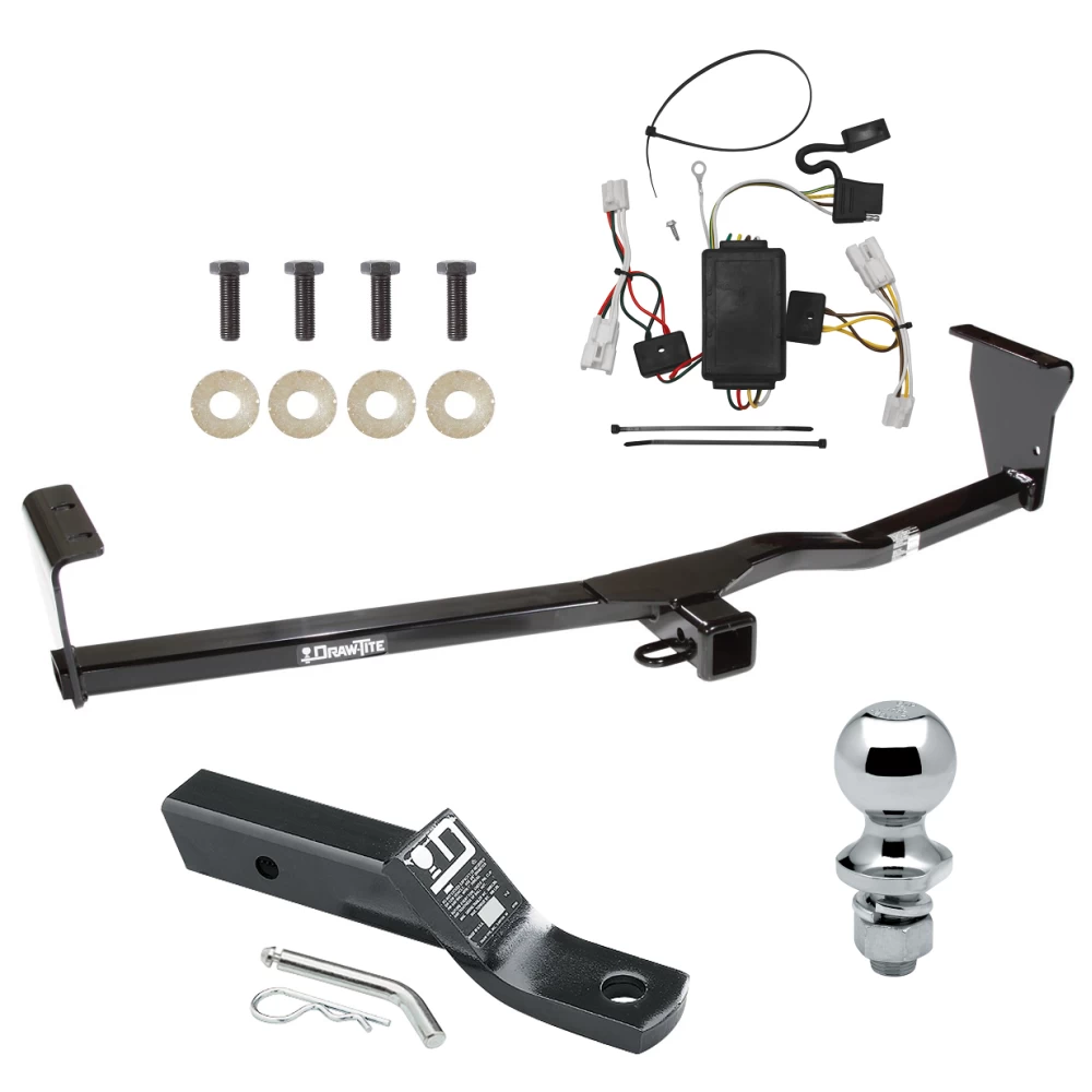 Trailer Tow Hitch For 10-12 Hyundai Santa Fe w/o Factory Tow PKG Complete Package w/ Wiring and 1-7/8" Ball