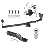Trailer Tow Hitch For 10-12 Hyundai Santa Fe w/o Factory Tow PKG Complete Package w/ Wiring and 1-7/8" Ball