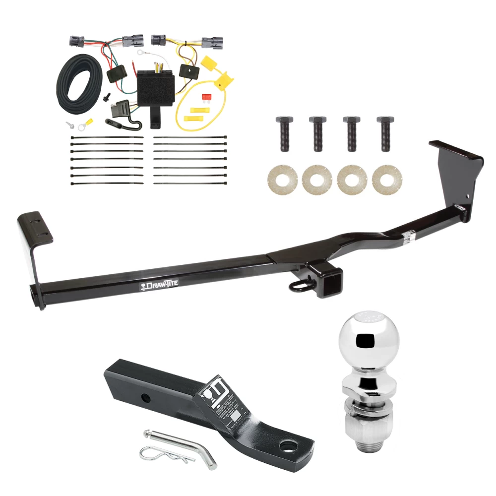 Custom Fit Trailer Hitch Wiring Harness (Plug & Play) 2" Drop Ball-Mount w/ Pin/Clip 2" Chrome Ball Installation Hardware Installation Instructions 75684 118506 23 63845 Draw-Tite Trailer Tow Hitch 11-13 KIA Sorento 4 Cyl. I4 Complete Packa Trailer Tow Hitch For 11-13 KIA Sorento 4 Cyl. I4 Complete Package w/ Wiring and 2" Ball