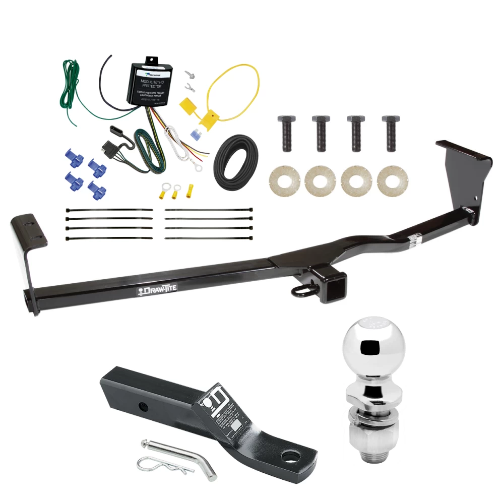 Custom Fit Trailer Hitch Wiring Harness (Requires Splicing) 2" Drop Ball-Mount w/ Pin/Clip 2" Chrome Ball Installation Hardware Installation Instructions 75684 119148 23 63845 Draw-Tite Trailer Tow Hitch 11-13 KIA Sorento SX V6 without Factory Trailer Tow Hitch For 11-13 KIA Sorento SX V6 without Factory Tow Package w/ Wiring and 2" Ball