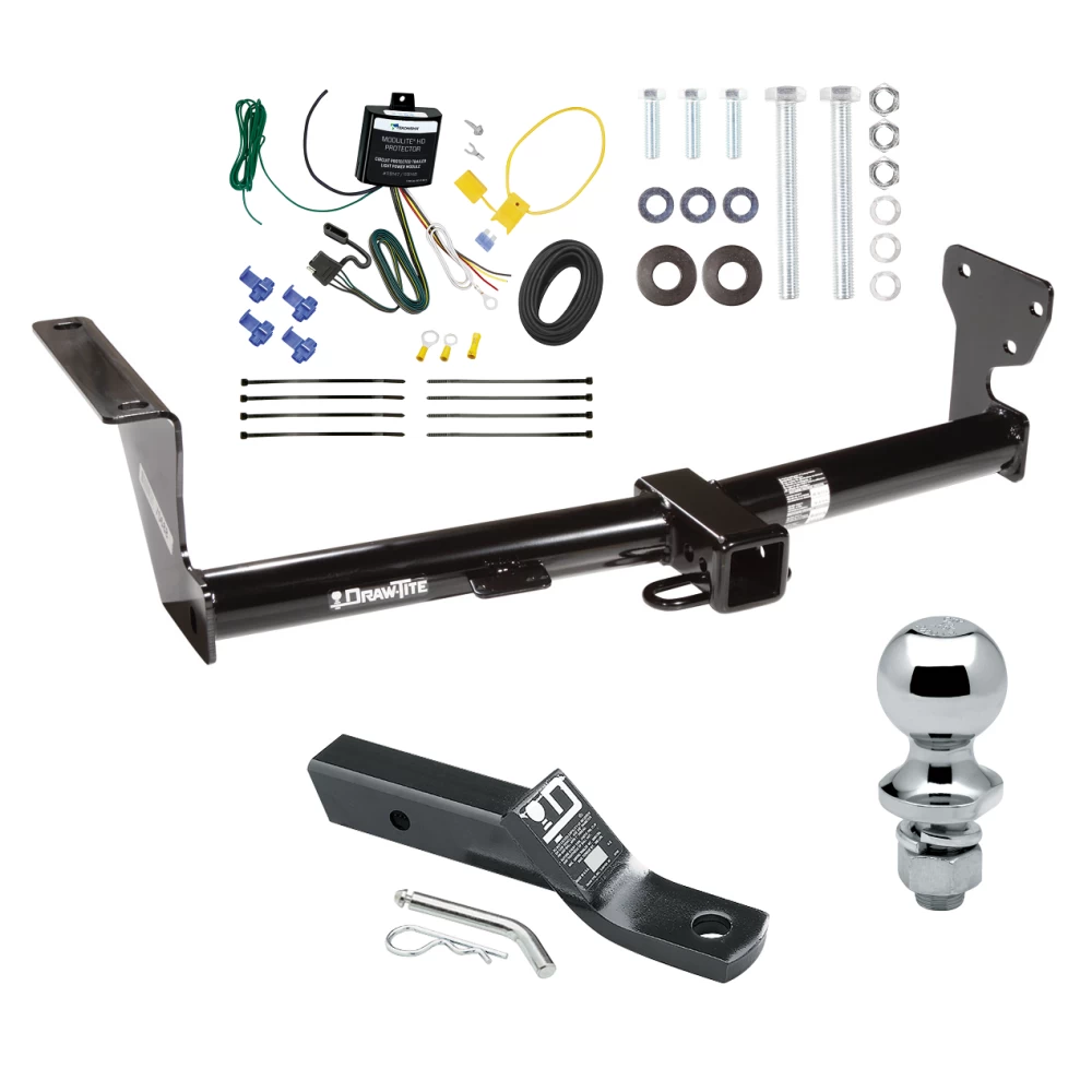 Trailer Tow Hitch For 08-15 Land Rover LR2 All Models Complete Package w/ Wiring and 1-7/8" Ball