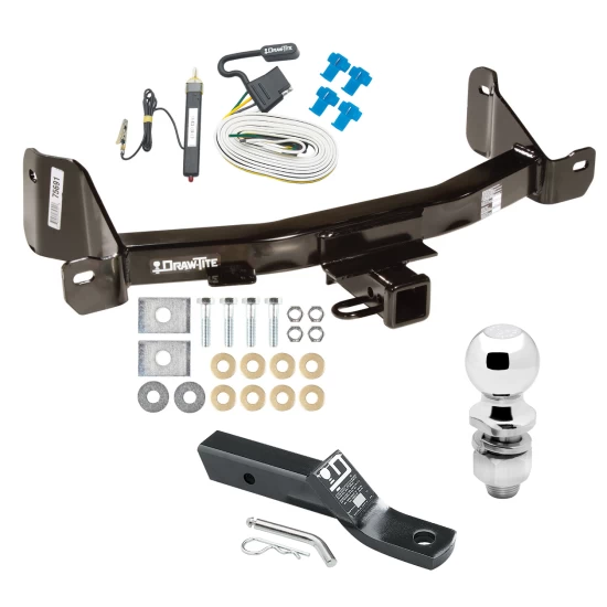 Trailer Tow Hitch For 09-14 Ford F-150 10-14 F-150 Raptor Complete Package w/ Wiring and 2" Ball