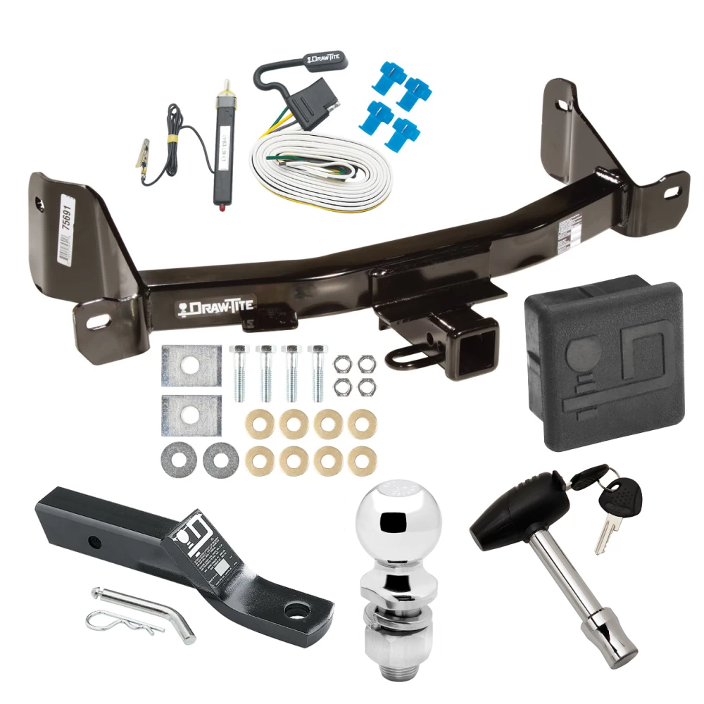 Trailer Tow Hitch For 09-14 Ford F-150 10-14 F-150 Raptor Deluxe Package Wiring 2" Ball and Lock