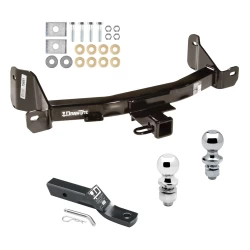Trailer Tow Hitch For 09-14 F-150 10-14 Raptor w/o OEM Hitch Receiver w/ 1-7/8" and 2" Ball