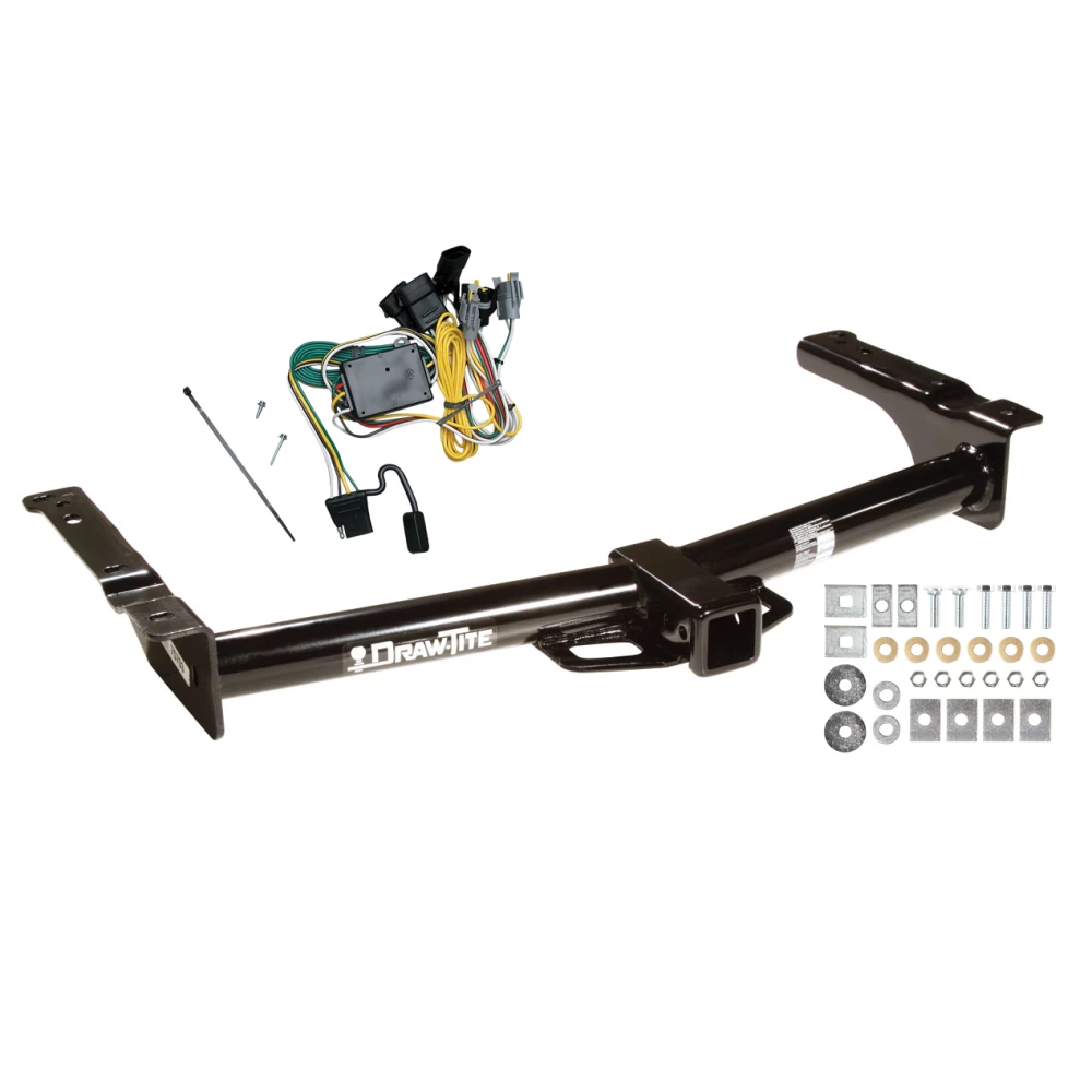 Trailer Tow Hitch For 92-94 Ford Econoline Van All Exc Shuttle Bus w/ Wiring Harness Kit