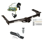 Trailer Tow Hitch For 95-03 Ford Econoline Van All Exc Shuttle Bus Complete Package w/ Wiring and 1-7/8" Ball