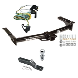Trailer Tow Hitch For 95-03 Ford Econoline Van All Exc Shuttle Bus Complete Package w/ Wiring and 1-7/8" Ball