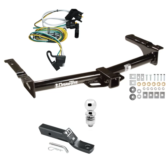 Trailer Tow Hitch For 95-03 Ford Econoline Van All Exc Shuttle Bus Complete Package w/ Wiring and 2" Ball