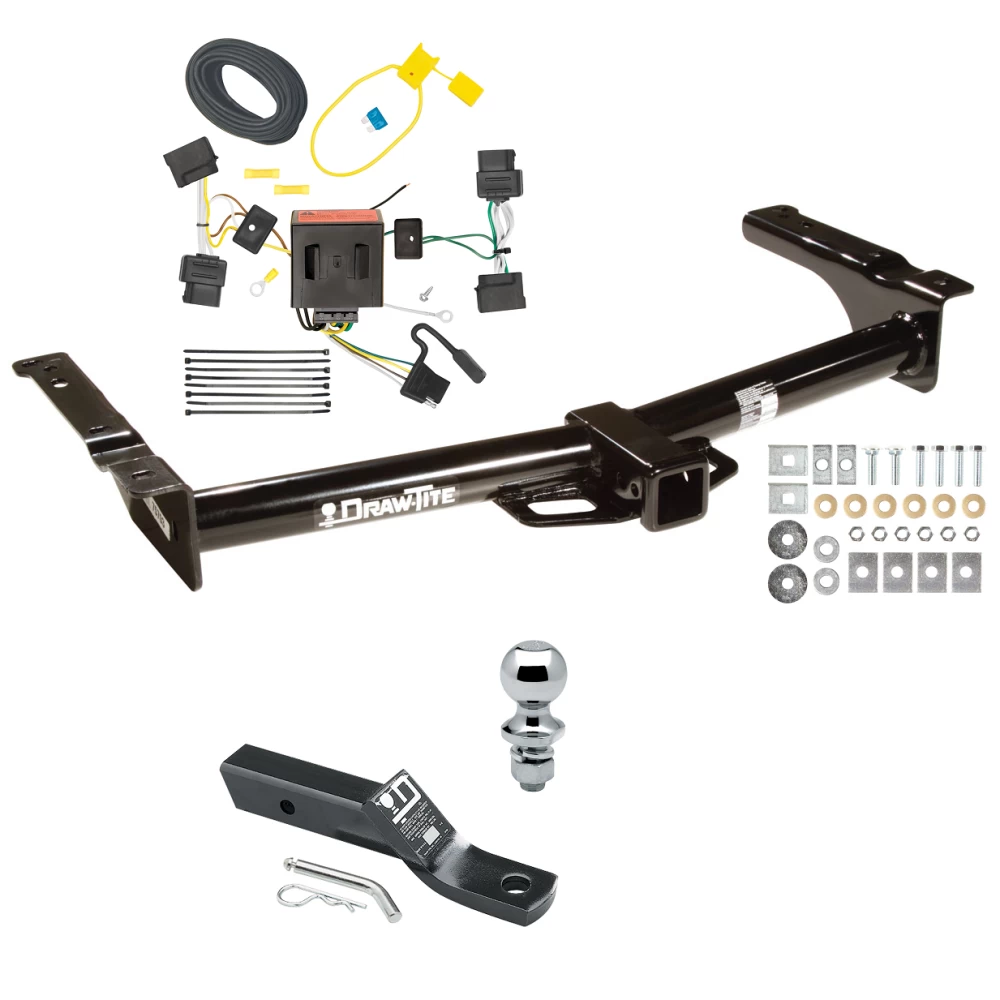 Trailer Tow Hitch For 08-14 Ford Econoline Van All Exc Shuttle Bus Complete Package w/ Wiring and 1-7/8" Ball