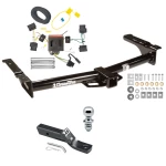 Trailer Tow Hitch For 08-14 Ford Econoline Van All Exc Shuttle Bus Complete Package w/ Wiring and 1-7/8" Ball