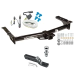Trailer Tow Hitch For 75-07 Ford Econoline Van Except Shuttle Bus Complete Package w/ Wiring and 1-7/8" Ball