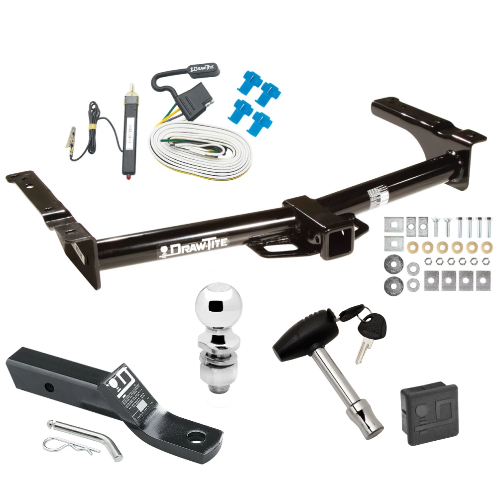 Trailer Tow Hitch For 75-07 Ford Econoline Van Except Shuttle Bus Deluxe Package Wiring 2" Ball and Lock