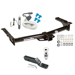 Trailer Tow Hitch For 75-07 Ford Econoline Van Except Shuttle Bus Complete Package w/ Wiring and 2" Ball