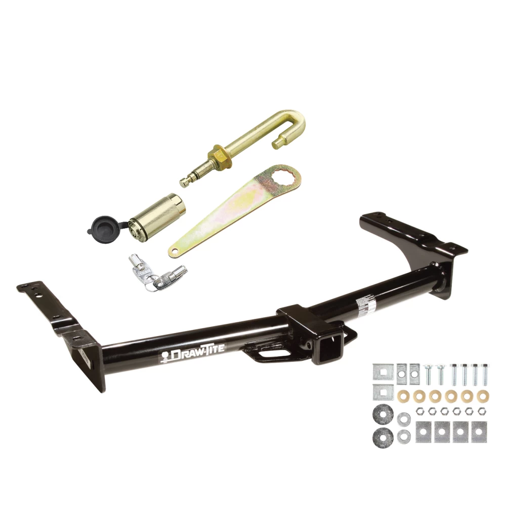 Trailer Tow Hitch For 75-14 Ford Econoline Van Except Shuttle Bus Class 3 2" Towing Receiver w/ J-Pin Anti-Rattle Lock