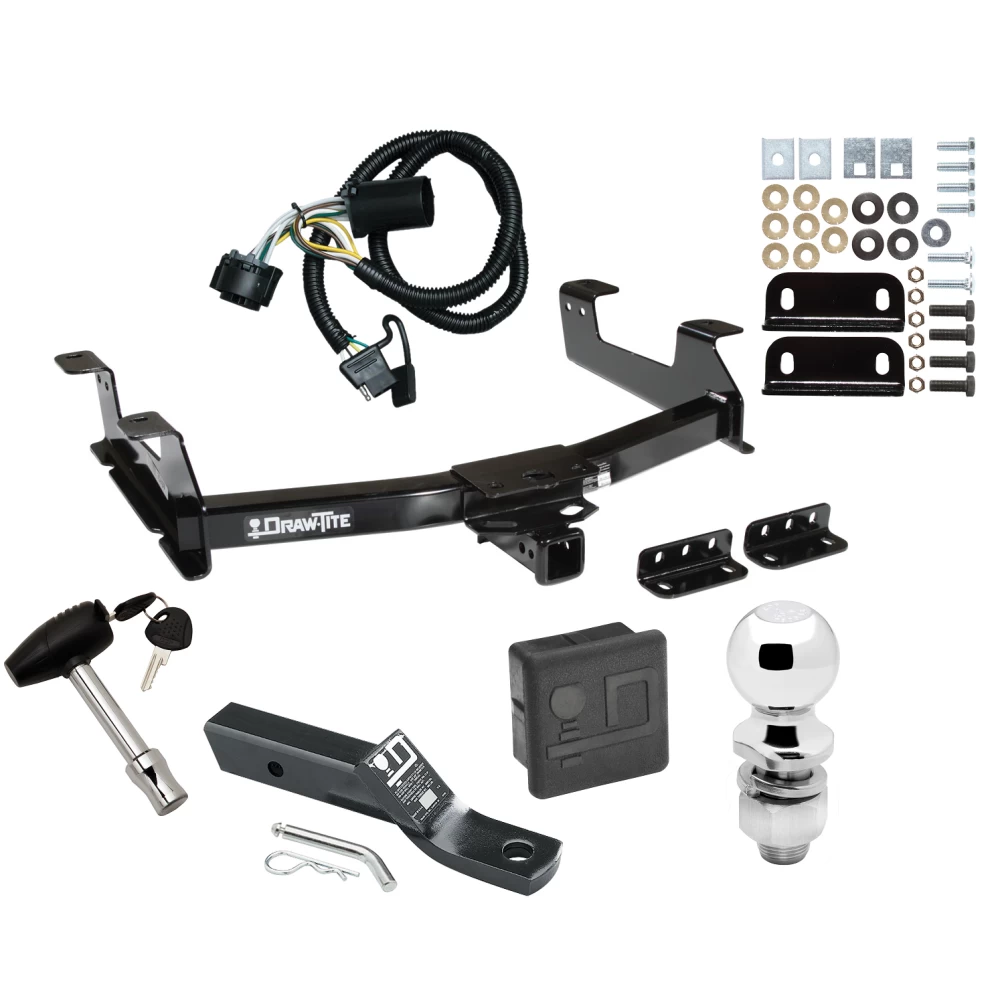 Trailer Tow Hitch For 11-14 Chevrolet Silverado GMC Sierra 2500 HD 3500 HD Deluxe Package Wiring 2" Ball and Lock