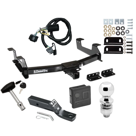 Trailer Tow Hitch For 11-14 Chevrolet Silverado GMC Sierra 2500 HD 3500 HD Deluxe Package Wiring 2" Ball and Lock