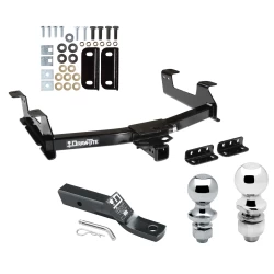 Trailer Tow Hitch For 11-14 Chevy Silverado GMC Sierra 2500 3500 HD Receiver w/ 1-7/8" and 2" Ball