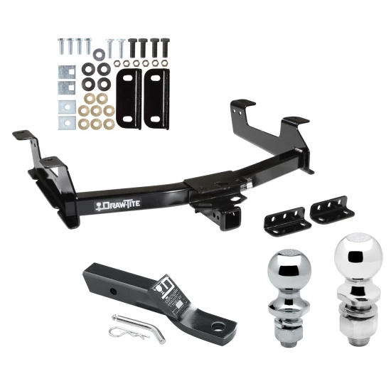 Trailer Tow Hitch For 11-14 Chevy Silverado GMC Sierra 2500 3500 HD Receiver w/ 1-7/8" and 2" Ball