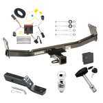 Trailer Tow Hitch For 11-16 Jeep Compass 17-17 (Old Body Style) Deluxe Package Wiring 2" Ball and Lock