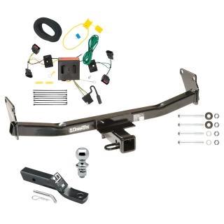 Trailer Tow Hitch For 08-17 Jeep Patriot All Models Complete Package w/ Wiring and 1-7/8" Ball