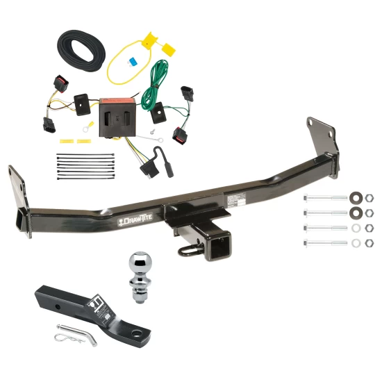 Trailer Tow Hitch For 08-17 Jeep Patriot All Models Complete Package w/ Wiring and 1-7/8" Ball