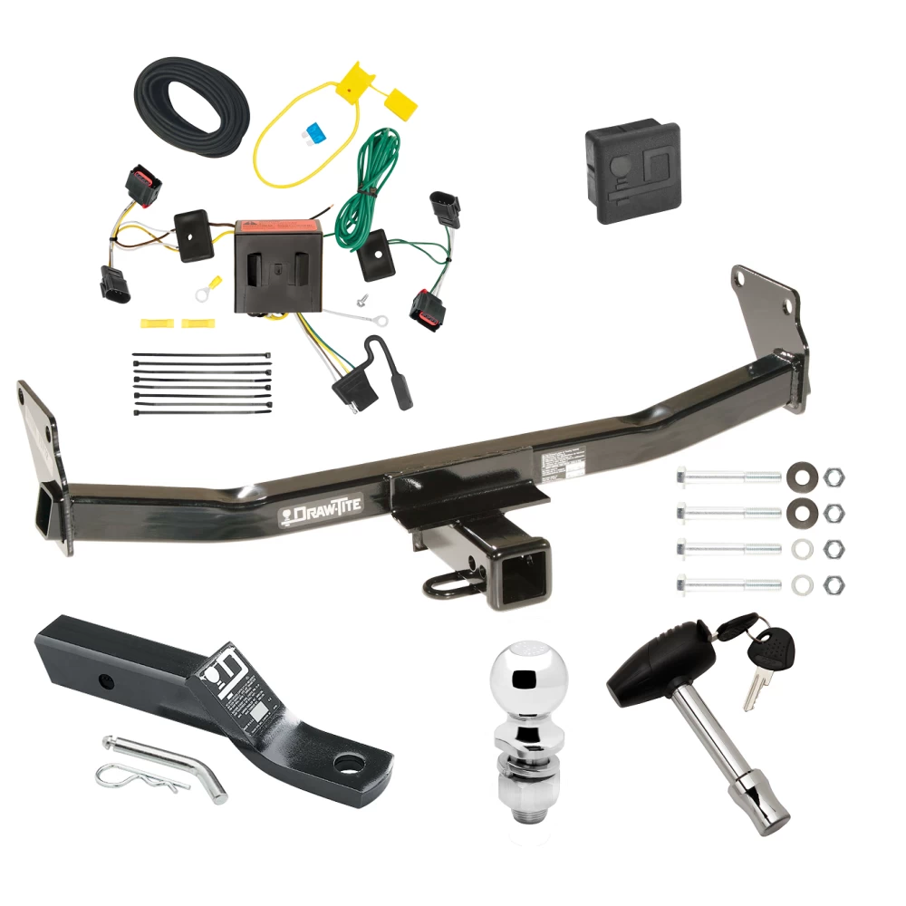 Trailer Tow Hitch For 08-17 Jeep Patriot All Models Deluxe Package Wiring 2" Ball and Lock