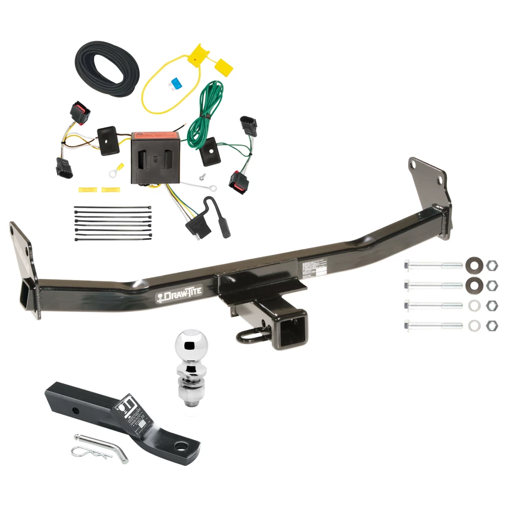 Trailer Tow Hitch For 08-17 Jeep Patriot All Models Complete Package w/ Wiring and 2" Ball