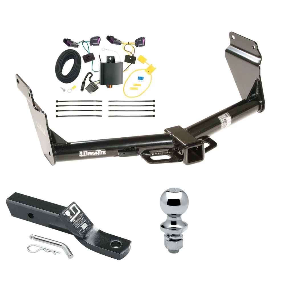 Trailer Tow Hitch For 14-26 Dodge Durango All Models Complete Package w/ Wiring and 1-7/8" Ball