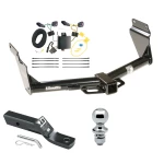 Trailer Tow Hitch For 14-26 Dodge Durango All Models Complete Package w/ Wiring and 1-7/8" Ball