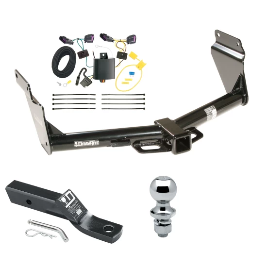 Trailer Tow Hitch For 14-26 Dodge Durango All Models Complete Package w/ Wiring and 1-7/8" Ball