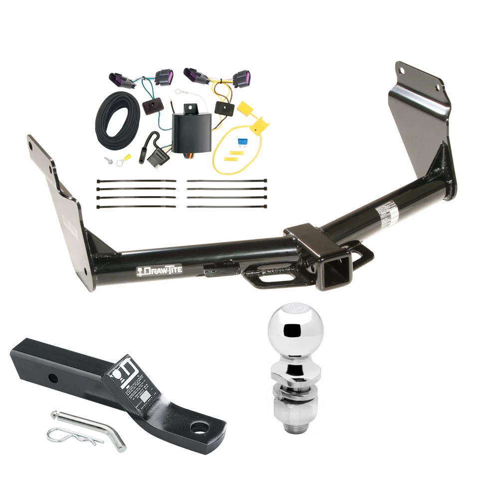 Trailer Tow Hitch For 14-26 Dodge Durango All Models Complete Package w/ Wiring and 2" Ball