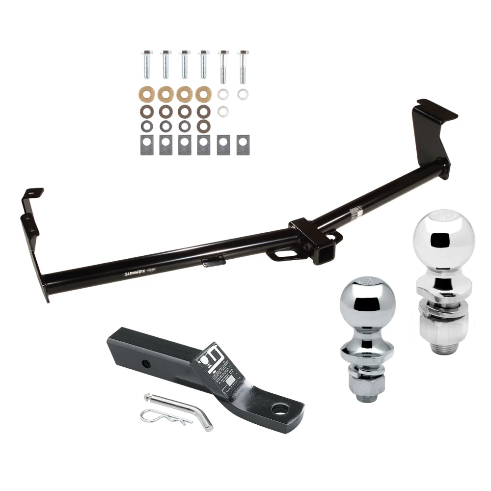 Trailer Tow Hitch For 11-16 Nissan Quest Receiver w/ 1-7/8" and 2" Ball