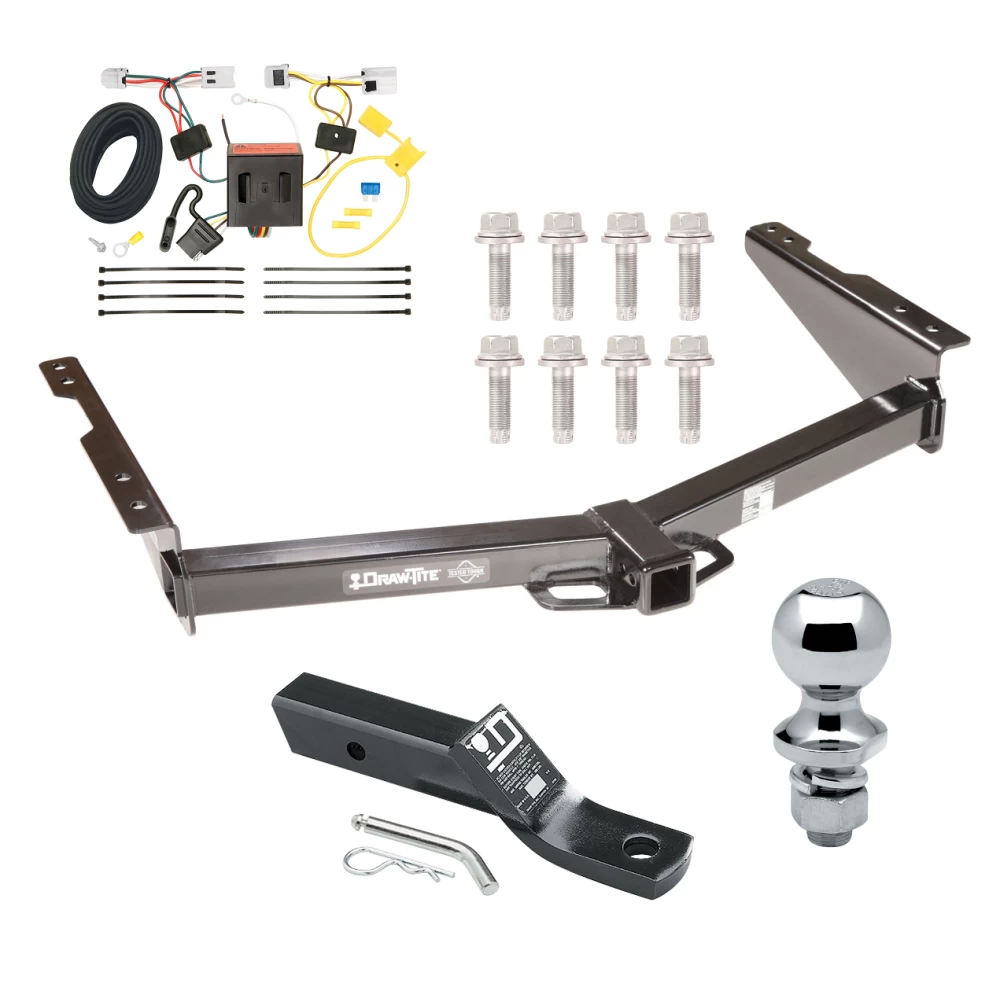 Trailer Tow Hitch For 13-21 Nissan NV1500 12-21 NV2500 NV3500 Complete Package w/ Wiring and 1-7/8" Ball