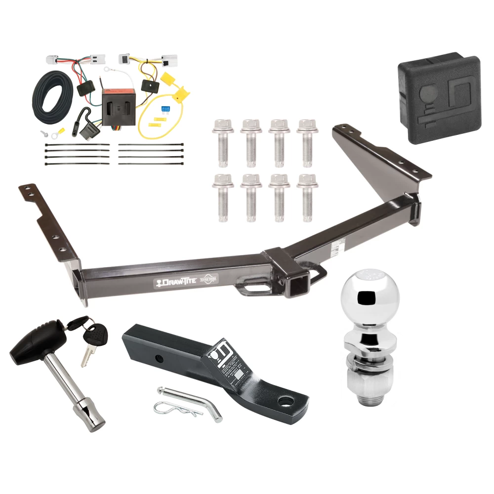 Trailer Tow Hitch For 13-21 Nissan NV1500 12-21 NV2500 NV3500 Deluxe Package Wiring 2" Ball and Lock