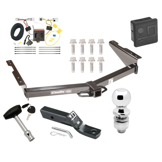 Trailer Tow Hitch For 13-21 Nissan NV1500 12-21 NV2500 NV3500 Deluxe Package Wiring 2" Ball and Lock