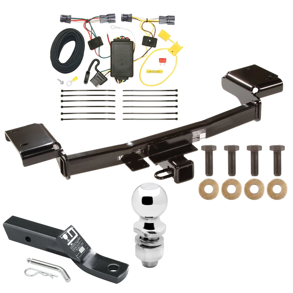 Trailer Tow Hitch For 10-15 Hyundai Tucson All Models Complete Package w/ Wiring and 2" Ball