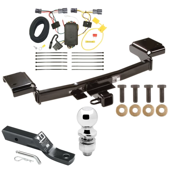 Trailer Tow Hitch For 10-15 Hyundai Tucson All Models Complete Package w/ Wiring and 2" Ball