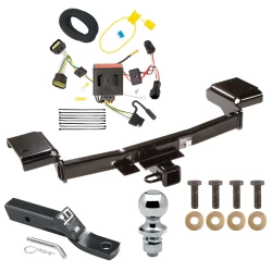Trailer Tow Hitch For 11-16 KIA Sportage All Models Complete Package w/ Wiring and 1-7/8" Ball