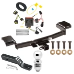 Trailer Tow Hitch For 11-16 KIA Sportage All Models Complete Package w/ Wiring and 2" Ball