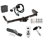 Trailer Tow Hitch For 00-06 Chevy Avalanche Suburban Tahoe GMC Yukon 02 Cadillac Escalade EXT Deluxe Package Wiring 2" Ball and Lock