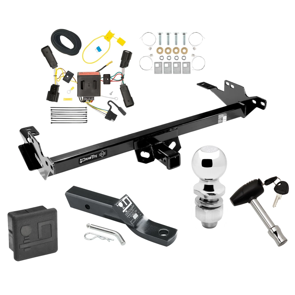 Custom Fit Trailer Hitch Wiring Harness (Plug & Play) 2" Drop Ball-Mount w/ Pin/Clip 2" Chrome Ball Security Lock Pin Rubber Hitch Plug Cover Installation Hardware Installation Instructions 75730 118496 23 63845 580407 7010 Draw-Tite Traile Trailer Tow Hitch For 08-12 Toyota Hilux Deluxe Package Wiring 2" Ball and Lock