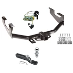 Trailer Tow Hitch For 97-03 Ford F150 2004 Heritage 97-99 F250 Light Duty w/o Factory Wiring Package w/ Wiring and 1-7/8" Ball